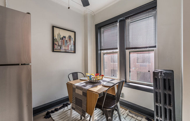 The Edison apartments dining room