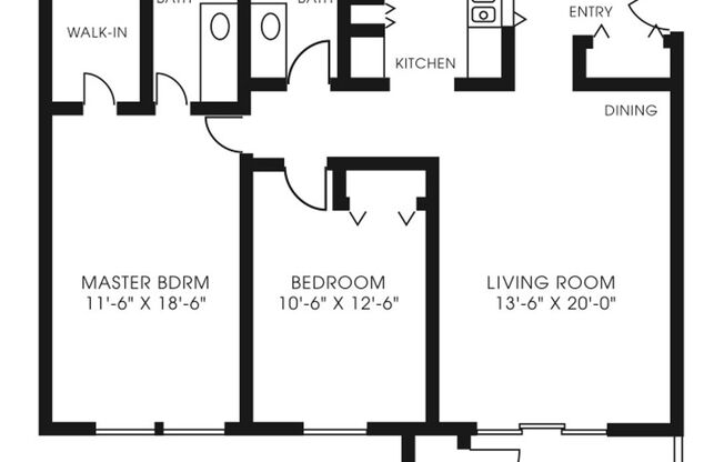 2 beds, 2 baths, 1,182 sqft, $1,335, Unit Y192