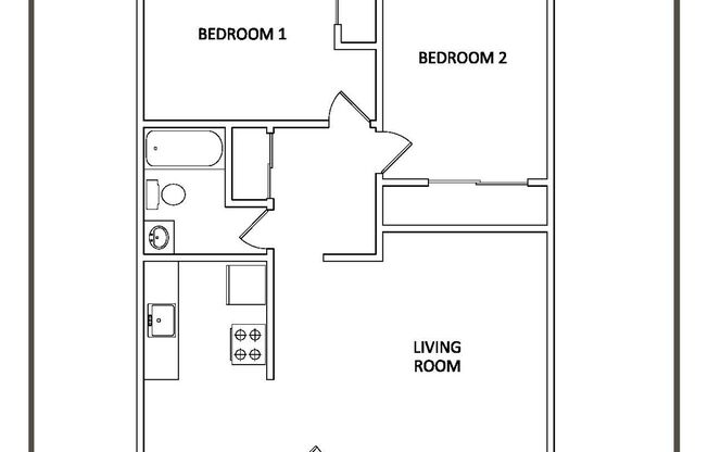 2 beds, 1 bath, 825 sqft, $1,595, Unit 233-4