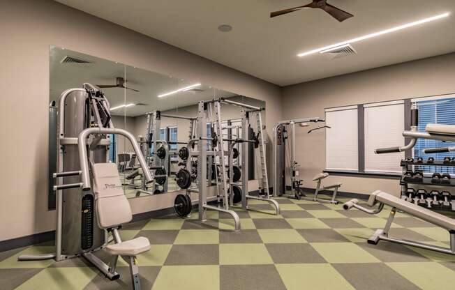 Gym With Strength Training Equipment