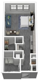 Studio, 1 bath, 490 sqft, $1,401