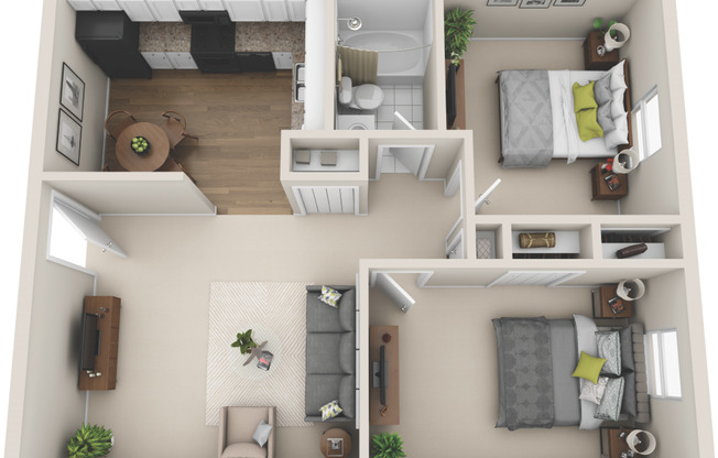 2 beds, 1 bath, 850 sqft, $1,600, Unit M13-M13K