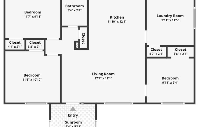 3 beds, 1 bath, $2,300