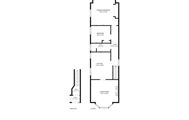 2 beds, 1 bath, 1,200 sqft, $1,400, Unit 2nd Fl