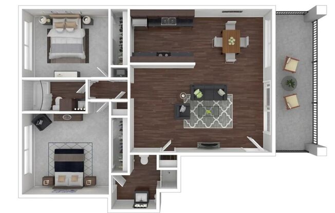 2 beds, 2 baths, 1,000 sqft, $2,620, Unit B59