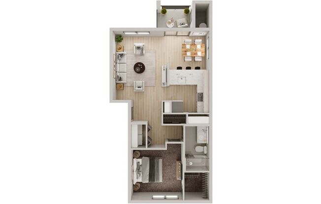 1 bed, 1 bath, 788 sqft, $1,646, Unit 07-202