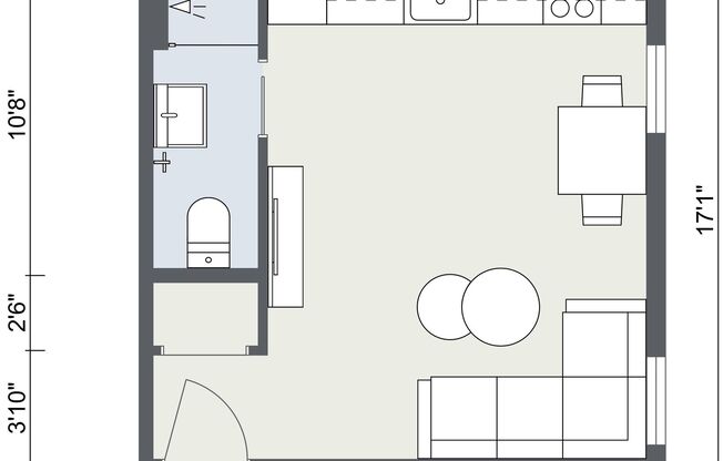 Studio, 1 bath, 300 sqft, $1,895, Unit 4820-23