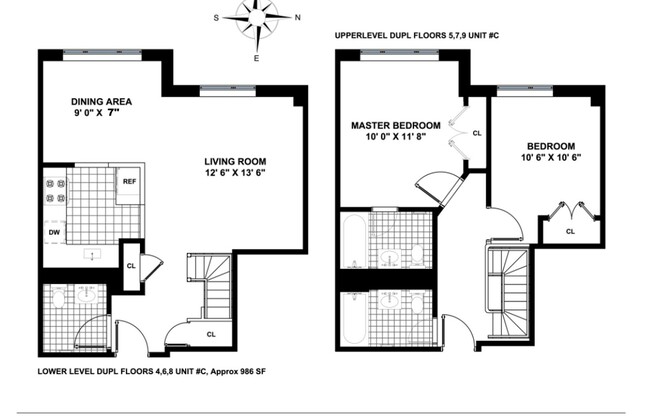 2 beds, 2.5 baths, $8,200, Unit 10C