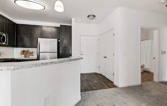 Kitchen And Living Area at The Apartments at Cambridge Court, Rosedale, MD