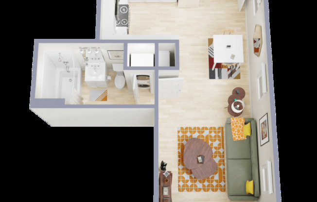 Studio, 1 bath, 384 sqft, $1,680