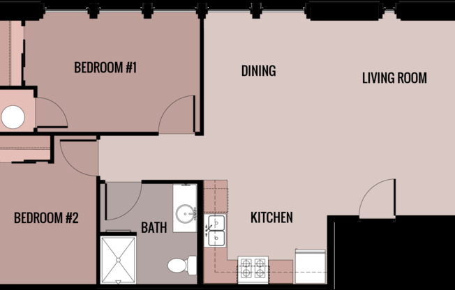 2 beds, 1 bath, 695 sqft, $827