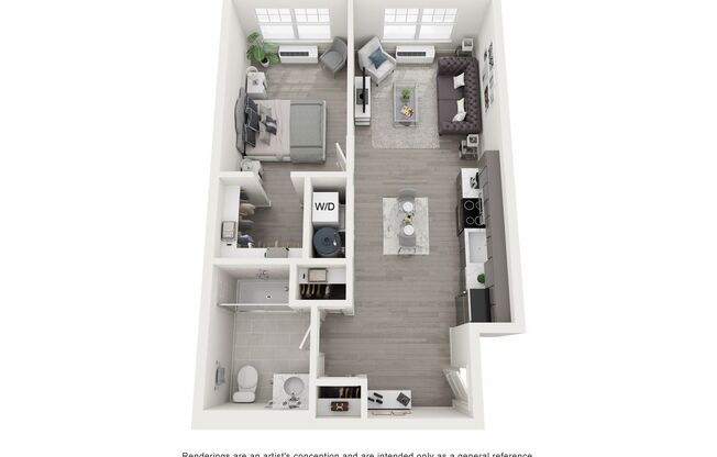 1 bed, 1 bath, 668 sqft, $2,225, Unit 413