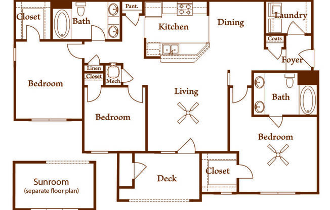 3 beds, 2 baths, 1,338 sqft, $1,734