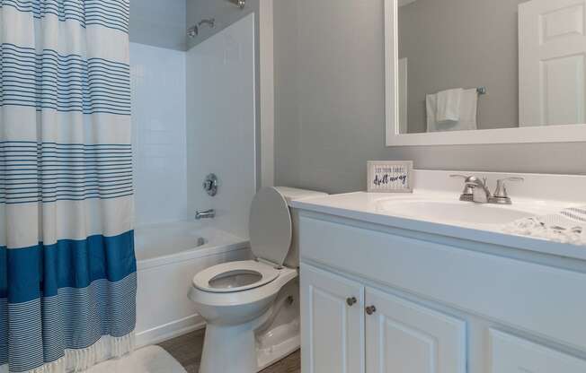 a bathroom with a shower and a toilet and a sink