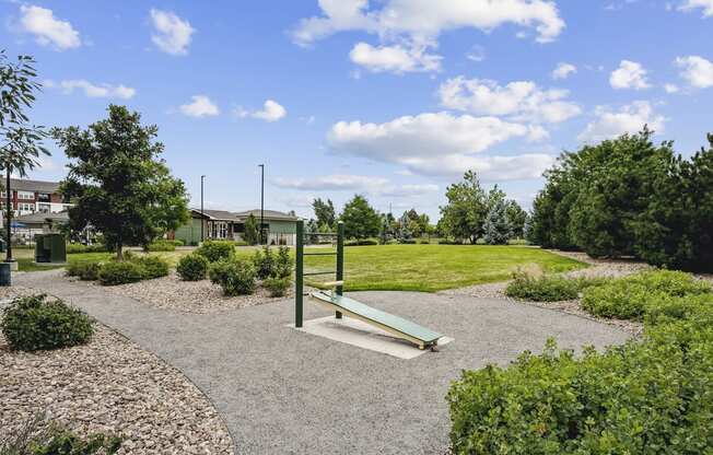 Fitness trail with workout station - Enclave at Cherry Creek