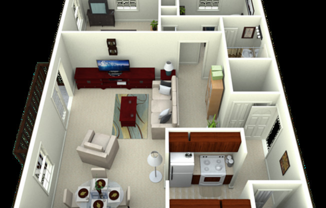 2 beds, 1 bath, 875 sqft, $1,565