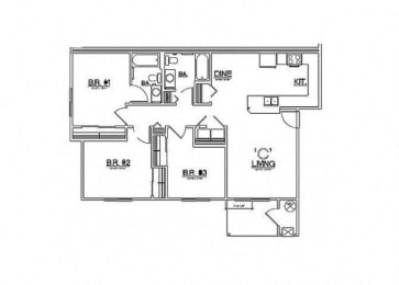3 beds, 2 baths, $1,462