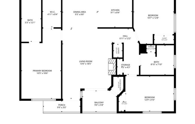 3 beds, 2 baths, $1,445, Unit # 4822