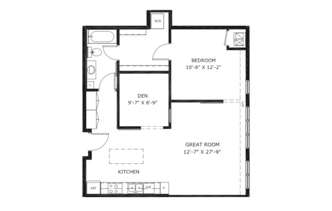 1 bed, 1 bath, 888 sqft, $1,995, Unit 308