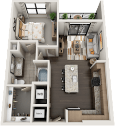 1 bed, 1 bath, 716 sqft, $1,675