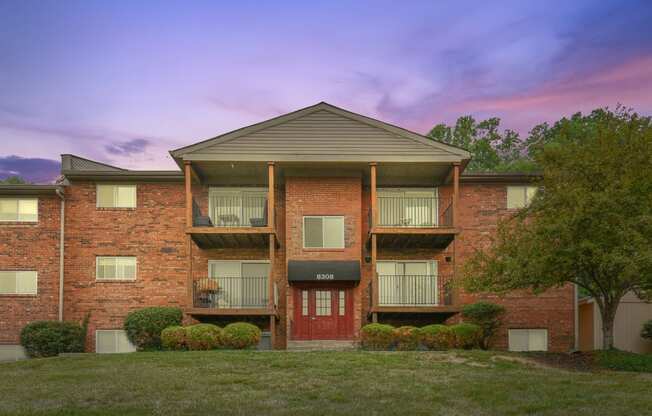 Twilight Exterior at Heritage Hill Estates Apartments, Cincinnati, Ohio 45227