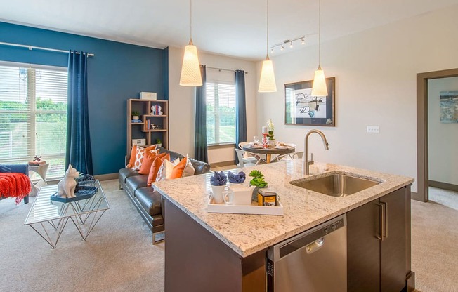 Kitchen Island at Mira Upper Rock, Rockville