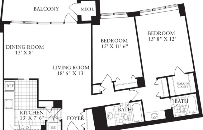 2 beds, 2 baths, 1,205 sqft, $3,580, Unit 0529