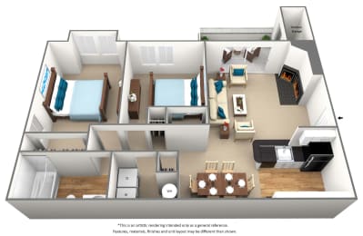 2 beds, 1 bath, 931 sqft, $1,897
