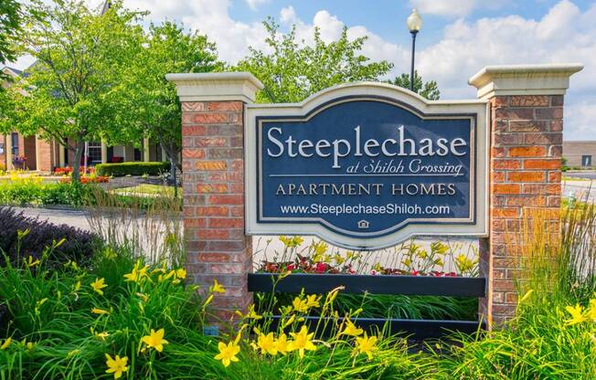 Property Signage at Steeplechase at Shiloh Crossing, Avon, IN, 46123