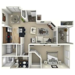 1 bed, 1 bath, 745 sqft, $1,462