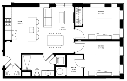 2 beds, 1 bath, 867 sqft, $2,450
