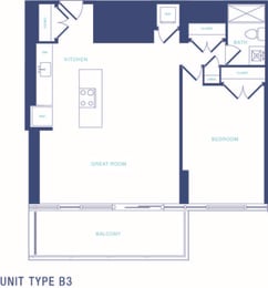 1 bed, 1 bath, 781 sqft, $1,427