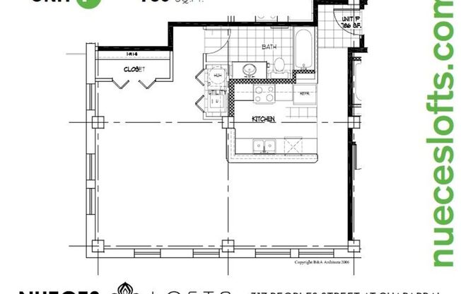 Studio, 1 bath, 786 sqft, $1,100