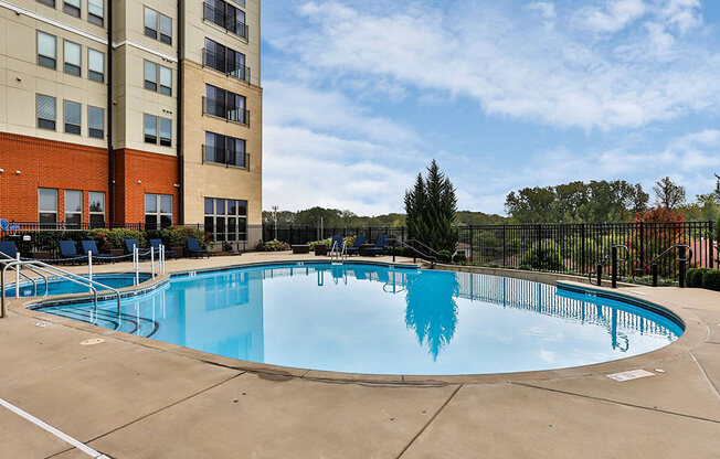 Swimming Pool side at Residences at The Streets of St. Charles, Missouri