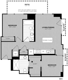 2 beds, 2 baths, 862 sqft, $3,100