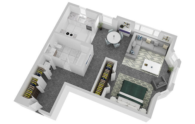Studio, 1 bath, 623 sqft, $2,189