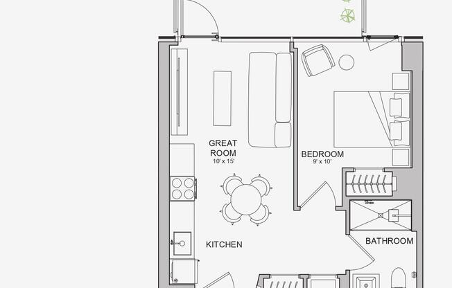 1 bed, 1 bath, $4,525, Unit PH129