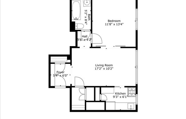 1 bed, 1 bath, 579 sqft, $1,200, Unit 206