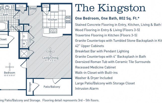 1 bed, 1 bath, 802 sqft, $1,612