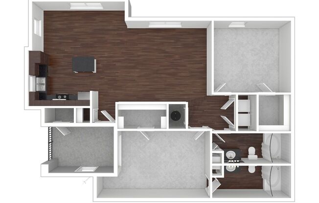 2 beds, 2 baths, 1,140 sqft, $1,875