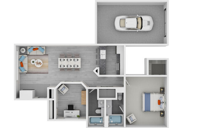 2 beds, 2 baths, 940 sqft, $1,568