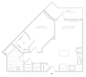 1 bed, 1 bath, 650 sqft, $2,424