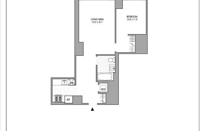 1 bed, 1 bath, $4,153, Unit 702