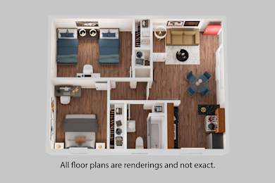 2 beds, 1 bath, $2,250