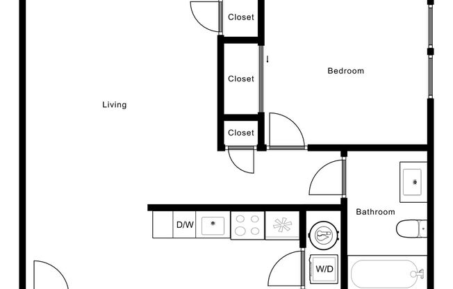 1 bed, 1 bath, 600 sqft, $1,445, Unit 5