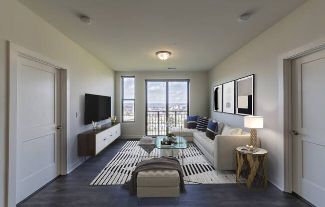 Living Room Interior at Adams Edge Apartments, Cincinnati, OH, 45202