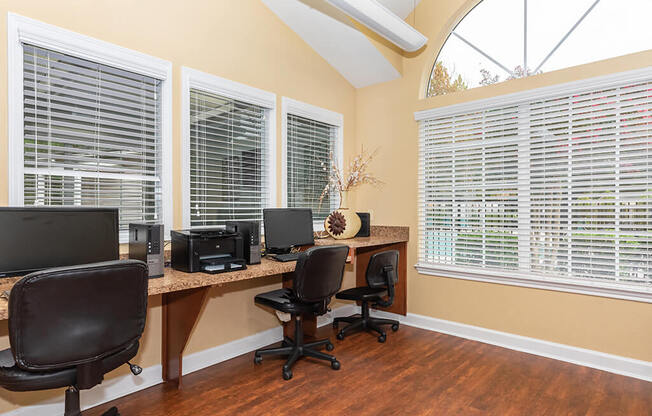 Business center at Greens of Pine Glen in Durham NC