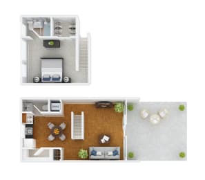 1 bed, 1.5 baths, $1,410