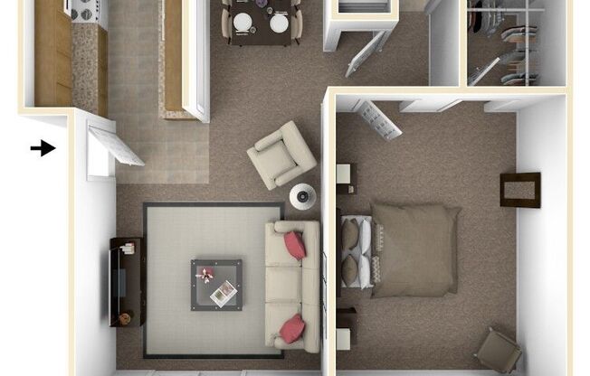 1 bed, 1 bath, 720 sqft, $965