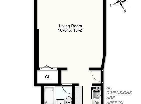 Studio, 1 bath, $2,895, Unit 4-C